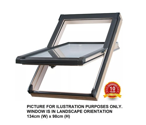 Wooden timber roof window 134 - wooden,
