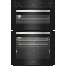 Hotpoint DIH 82G1A B 89cm Built-In Double Fan Oven - Black