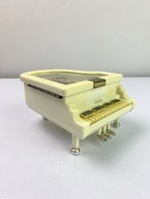 Vintage Pianissimo Grand Piano Music Box White Clear  **WORKS**