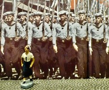 Prewar-Scarce-BDM-PoliticalGirl-Blue Skirt-White Blouse-Elastolin Hausser Lineol