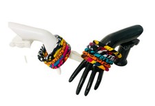 Handmade African Print Bangle Bracelet Ankara Retro Colourful Ethnic Jewellery