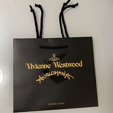 RARE Vivienne Westwood Black Small Shopping Bag/Paper Bag/Gift Bag 23x20x13cm
