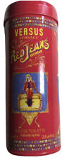Versus Versace Red Jeans EMPTY Tin Of Aue De Cologne 75ml. Collectable. VGC.