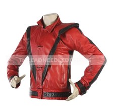 Thriller Michael Jackson Mens Real Leather Biker Jacket