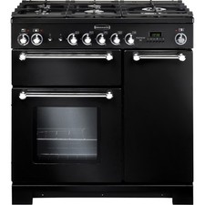 RANGEMASTER KCH90DFFBL/C KITCHENER 90 cm DUAL FUEL RANGE COOKER BLACK RRP £1879!