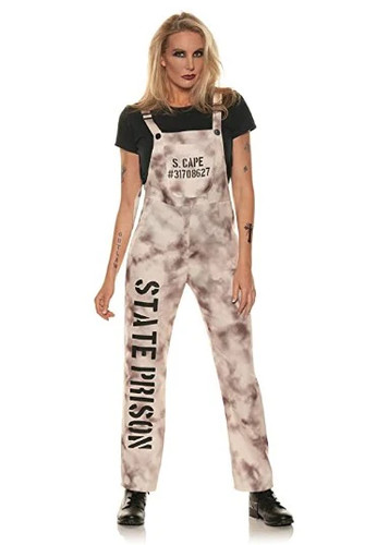 Beige inmate prisoner overalls - inmate,