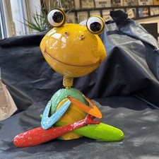 Wobbly head frog ? metal garden ornaments animals ? 