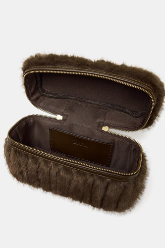 Zara woman faux fur rigid - zara,