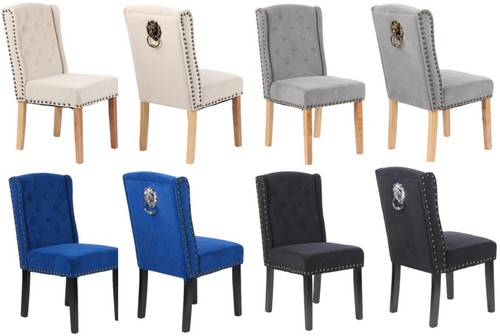 Velvet dining chairs set 2 - dining,