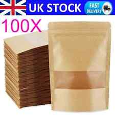 Kraft Paper Bag / Window Stand Up Pouch Zip Lock Resealable Heat Seal Display
