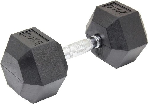 Hex dumbells cast iron rubber - dumbells,