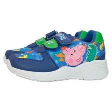 George Pig Trainers Kids Boys UK Size 6 7 8 9 10 11 12 PE Shoes Sneakers Blue