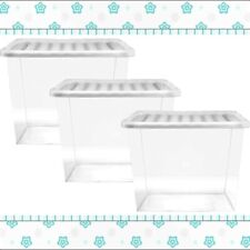 80 Litre Pack Of 3 Large Clear