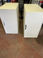 Pair Of IKEA Alex White Cabinets With Shelves