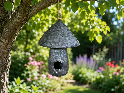 Rustic metal mushroom - rustic,