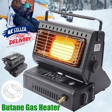Portable Butane Gas Heater Element Safe Grill Carry Handle Outdoor Camping