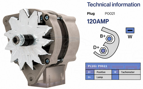 Uprated 120 amp - uprated, alternator