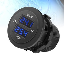 12/24V AUX LED Dual Voltmeter