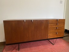 Mid Century Modern Credenza  Cabinet With Metal Legs By STAG Furniture