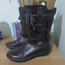 Hush Puppies Brown Leather/suede 3/4 Boots Size 5
