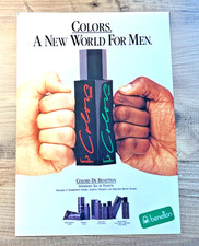 COLORS DE BENETTON - EDT AFTERSHAVE FRAGRANCE FRAMEABLE ORIGINAL CLASSIC ADVERT