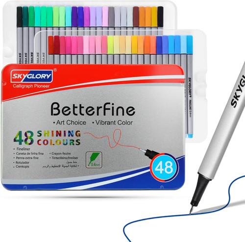 Colours fineliner pens - 48,