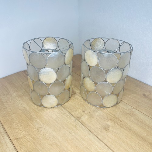 Vintage pair capiz shell easy - pair,