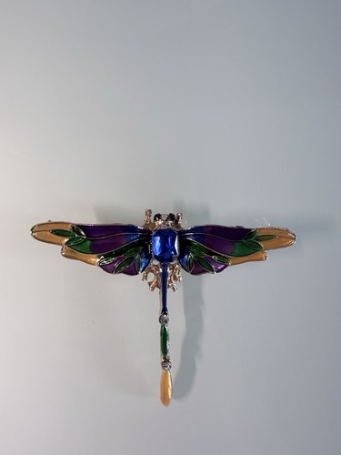 Multicolour dragonfly brooch - dragonfly,