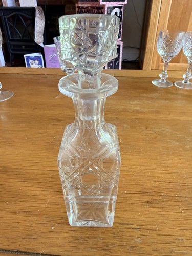 Vintage crystal glass decanter - crystal,