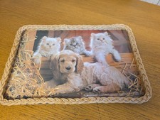 Vintage Picture Tray Wicker &
