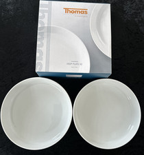 THOMAS By Rosenthal Porcelain Dinnerwear -2 x 20 cm Deep Plates- White-Boxed-New