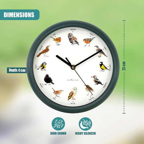 Hanging wall clock with hourly - with,