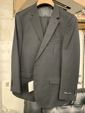 New 56R Men's Black Suit 100%