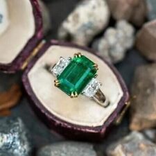 4.20Ct Green Emerald Cut