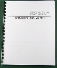 Studer A80 / VU MK1 Service
