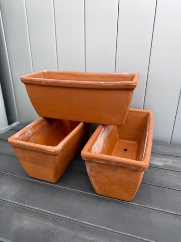 Vintage terracotta pots - terracotta,