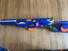 NERF N Strike Elite Longstrike Long Strike CS6 Blaster Dart Gun Blue
