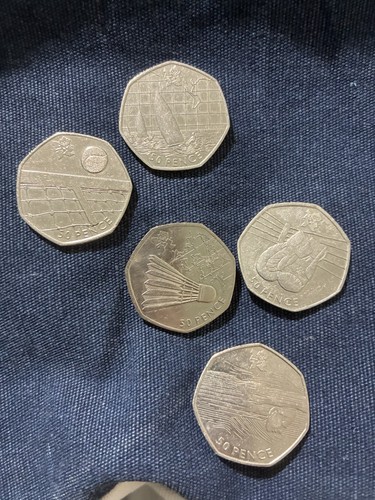2011 olympic 50p coins - 5x,