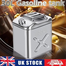 30L 304 Stainless Steel Jerry Can Fuel / Storage for Boat/4WD/Car/RV/Motor