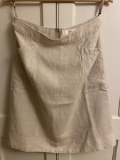 Noa Noa 100% Linen Skirt Cream Size 12