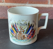 Antique World War 1 1914-1919 Peace Ceramic Mug David Beatty's Historical Signal