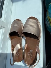 Rose Gold Sandals Size 7 Worn Once Excellent Condition