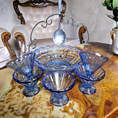 Vintage blue glass - vintage,
