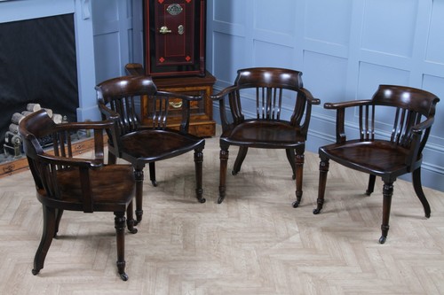 Set antique edwardian oak - of, 4