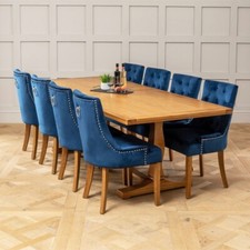 Dining Table Set and 8 Blue