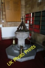 Photo 6x4 Jugs round the Font Builth Wells/Llanfair-Ym-Muallt The font a c2015