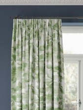 Harlequin Green Pair Lined Pencil Pleat Curtains £240, W228 x Drop 228cm, VGC