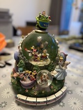 Rare Walt Disney Monorail Musical Snow Globe Mickey 4 Parks - Zip-A-Dee-Doo-Dah