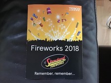 FIREWORKS ADVERTISING BOOKLET & CODE NOVEMBER 5th TESCO / STANDARD FIREWORKS