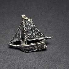 Vintage Silver Tone Yacht Sail